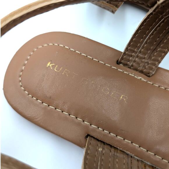 Kurt Geiger London Mini Delilah Strappy Sandal Women's Brown/Gold Size 5M EU37 - Picture 9 of 12